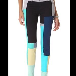 J brand color block jeans